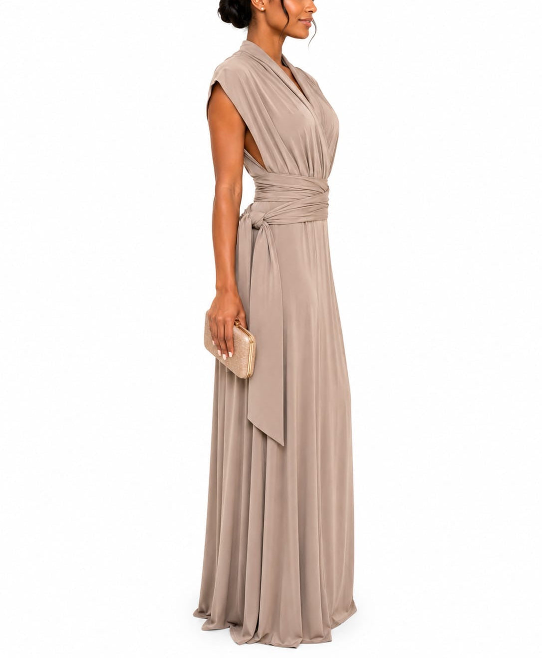 Matai Infinity Taupe Maxi Dress