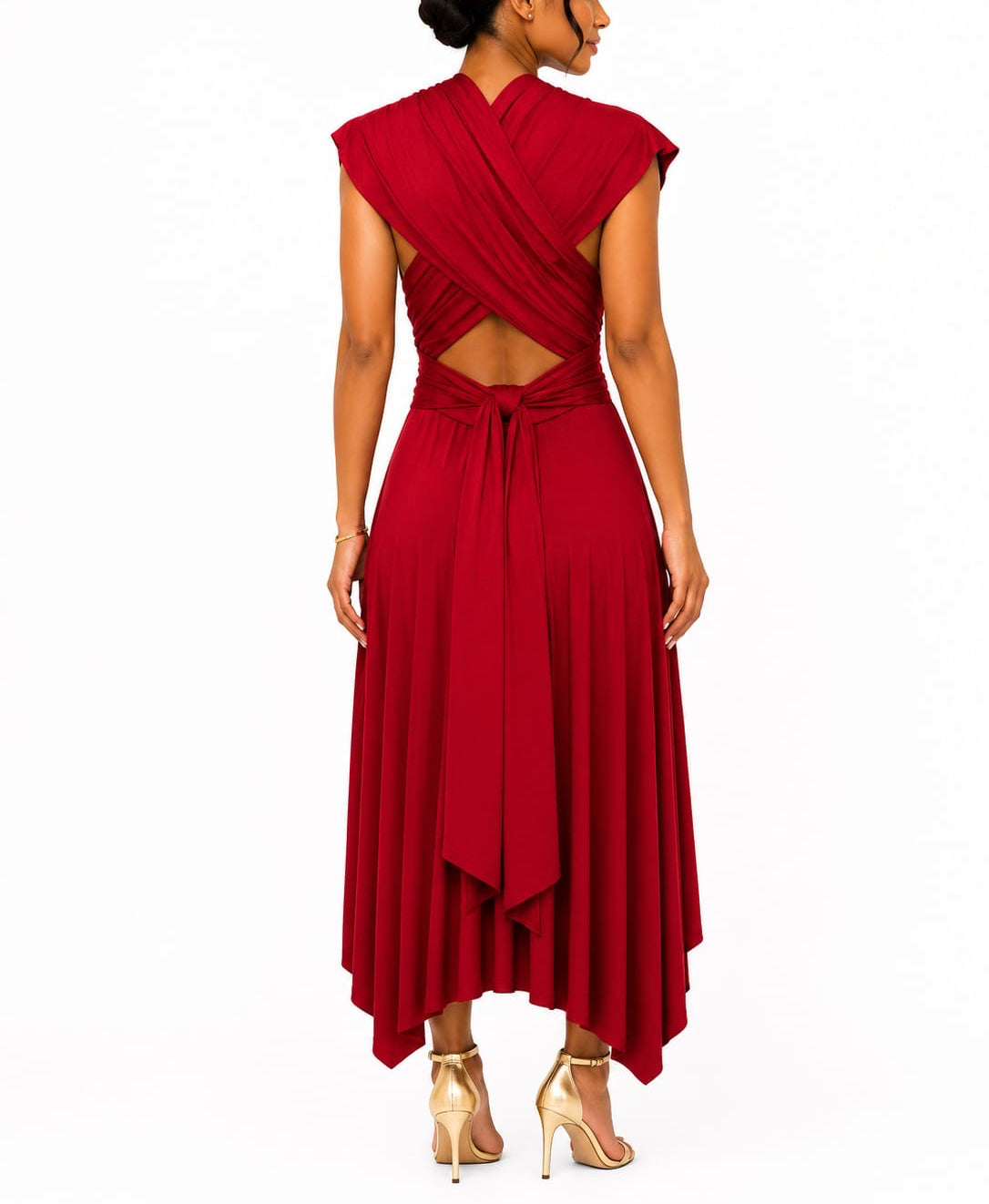 Matai Crimson Elegance Infinity Maxi Dress
