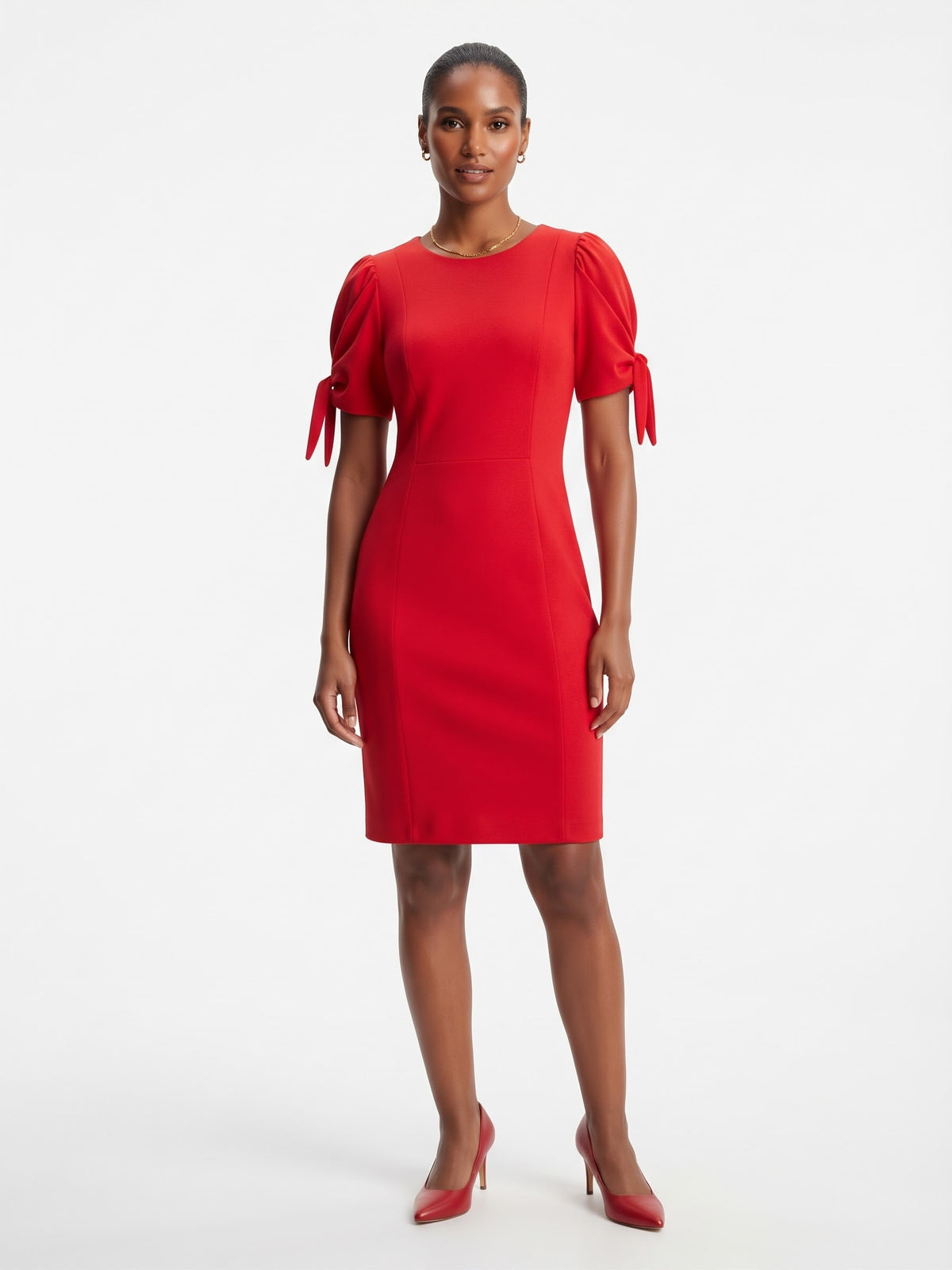 Calvin Klein Red Sheath Dress