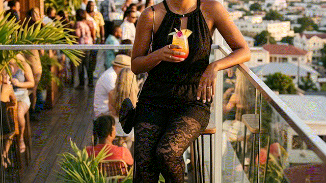 Neslay Midnight Lace Romper