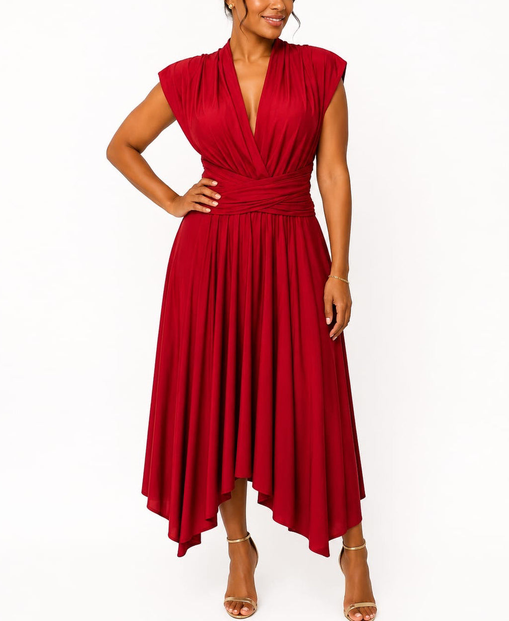 Matai Crimson Elegance Infinity Maxi Dress