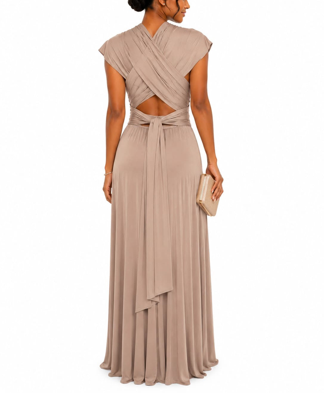 Matai Infinity Taupe Maxi Dress