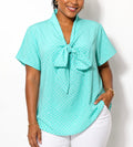 Sweet Habit Bow Neckline Blouse