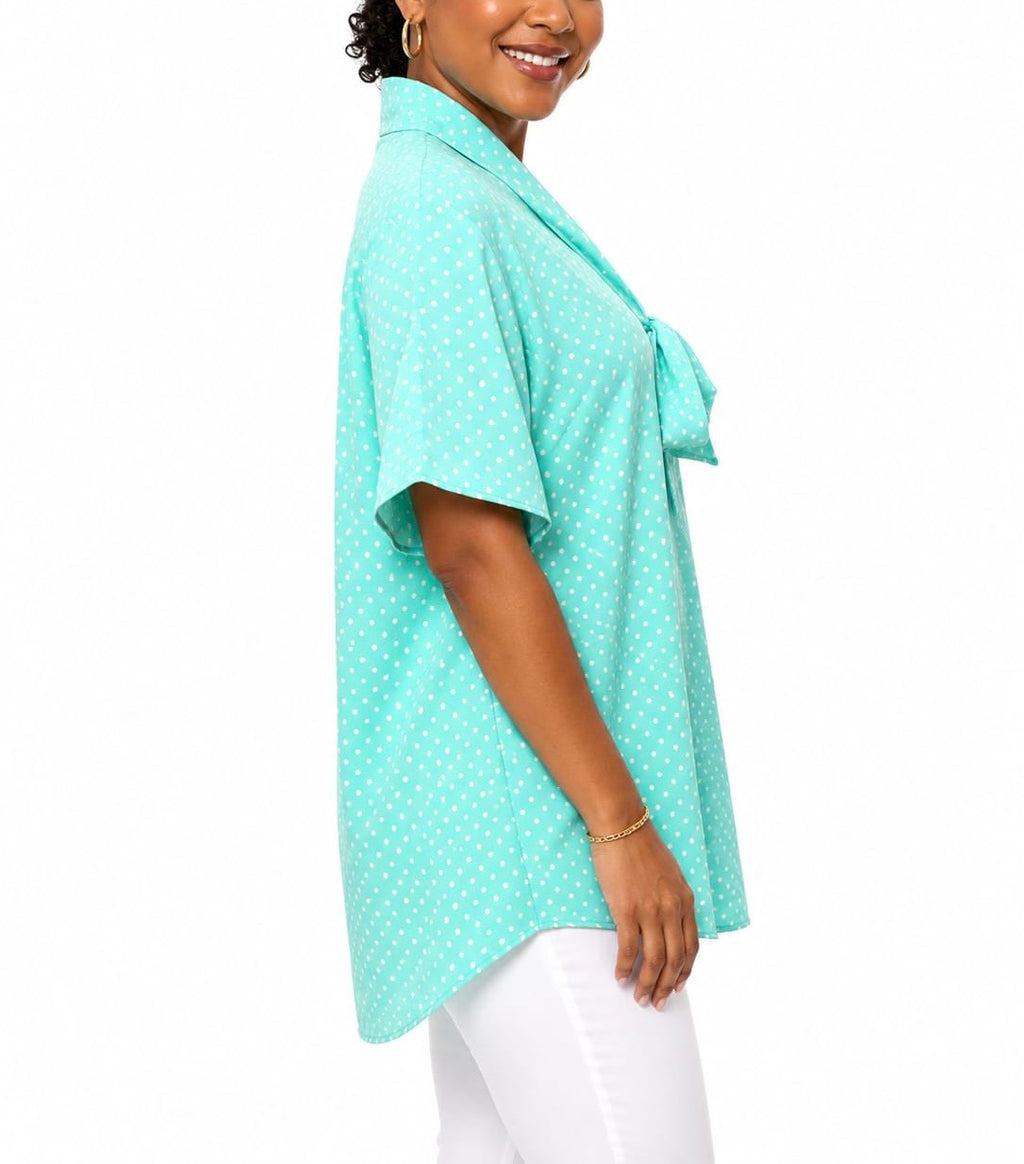 Sweet Habit Bow Neckline Blouse