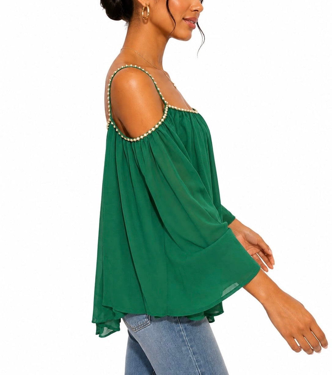 C.O.C Emerald Luxe Studded Top