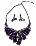 Midnight Amethyst Earrings and Necklace