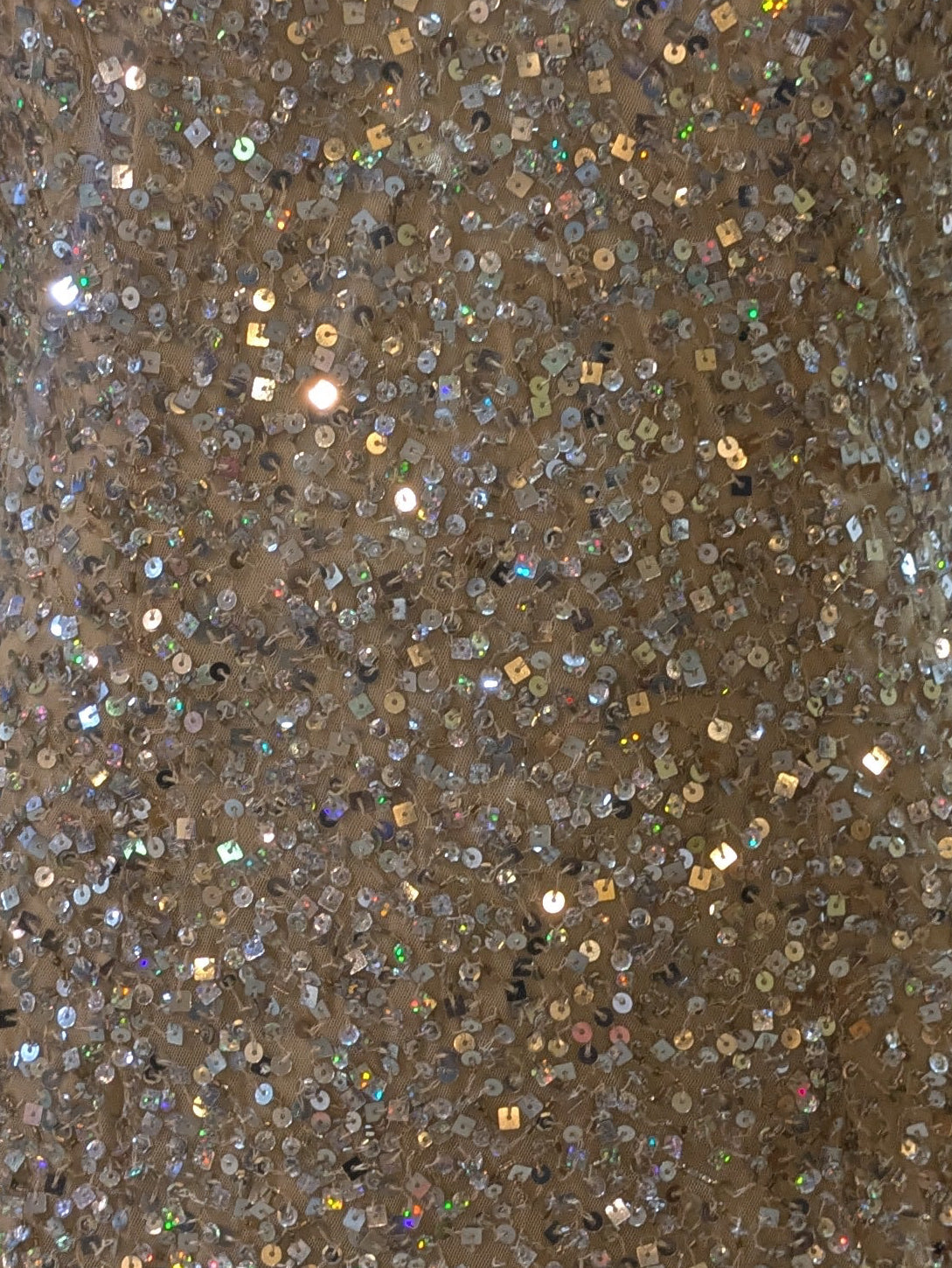 NW Night Way Champagne Sparkle Dress