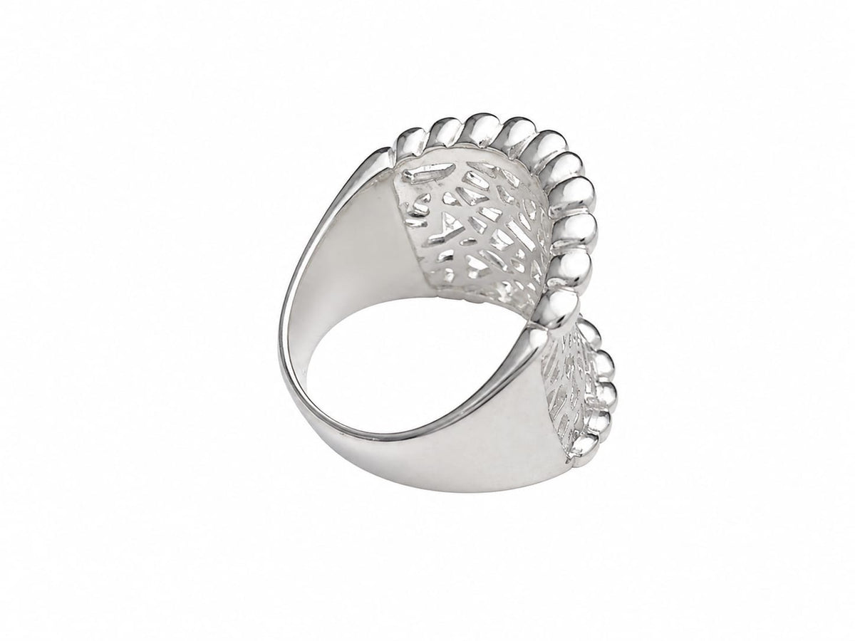 The Celeste Silver Lace Ring