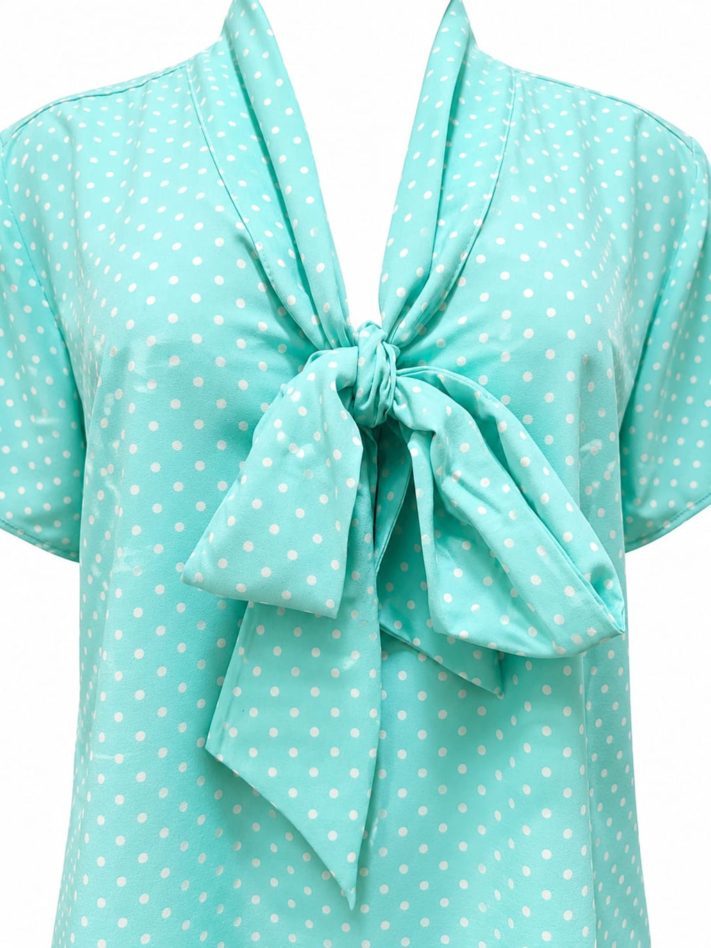Sweet Habit Bow Neckline Blouse