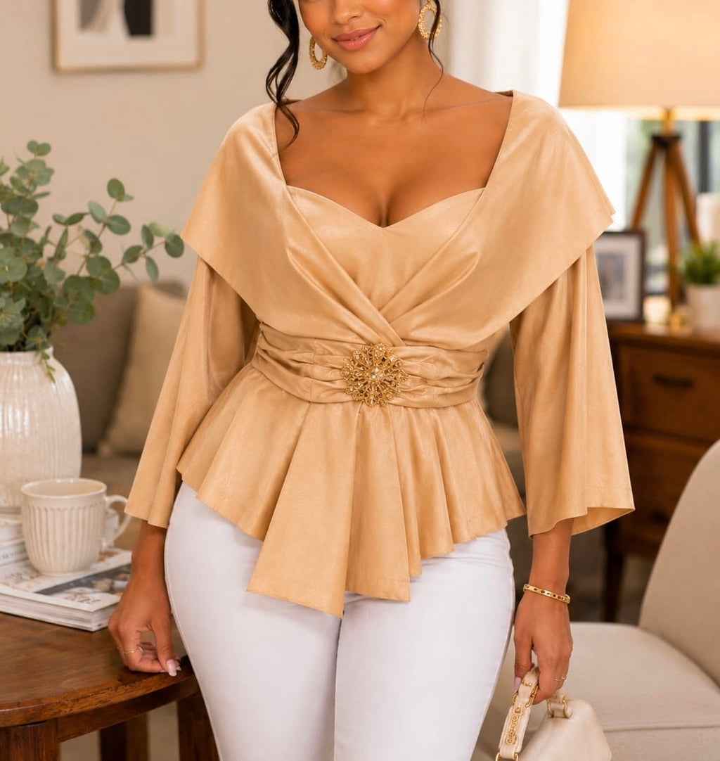 Anna Kevin Gold Campagne Blouse