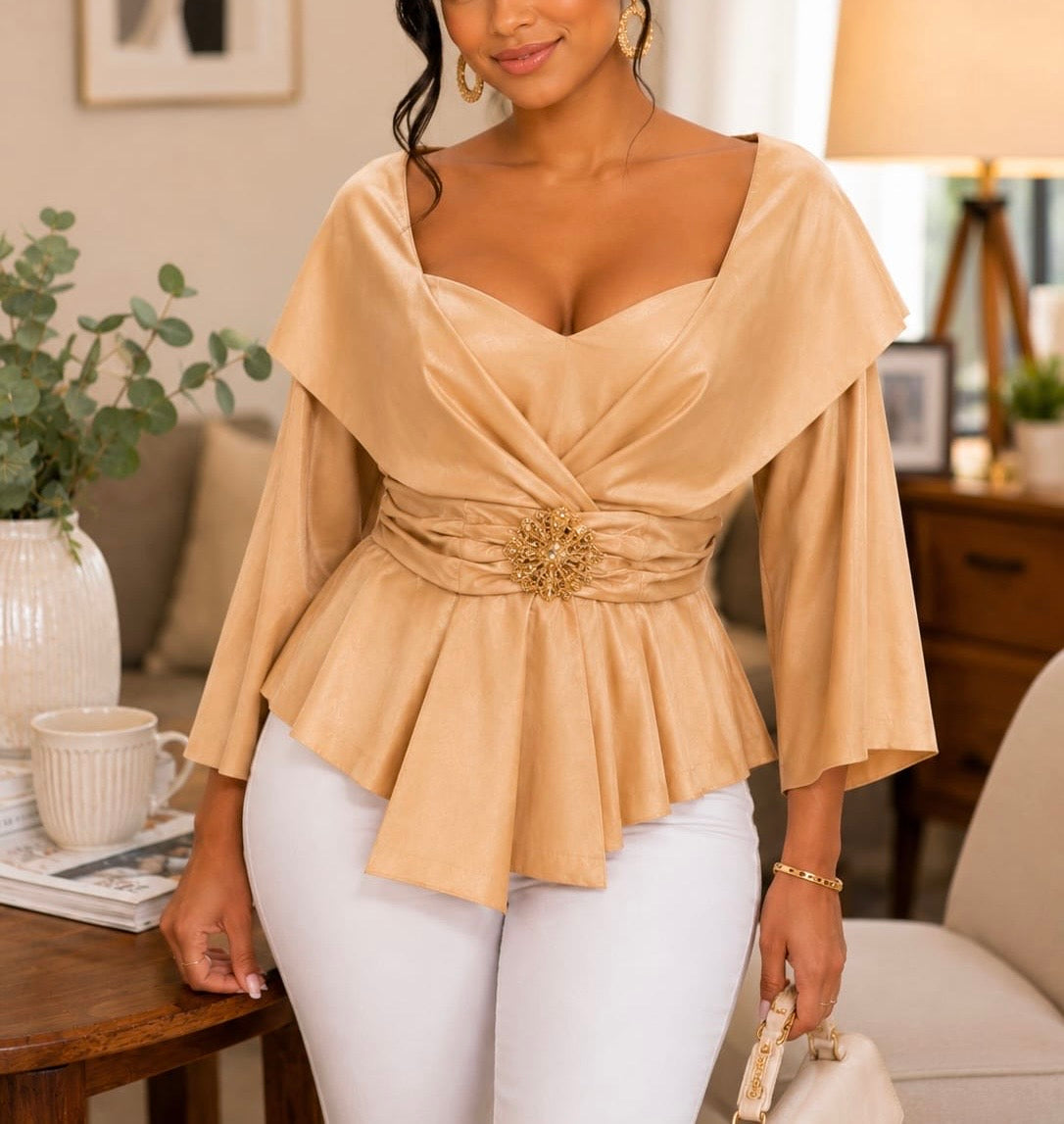 Anna Kevin Gold Campagne Blouse