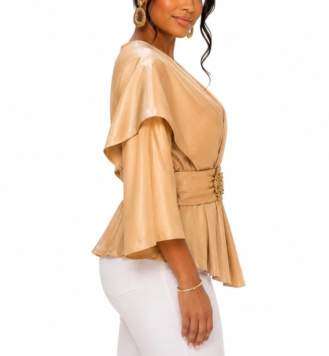 Anna Kevin Gold Campagne Blouse
