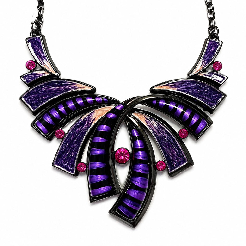 Midnight Amethyst Earrings and Necklace