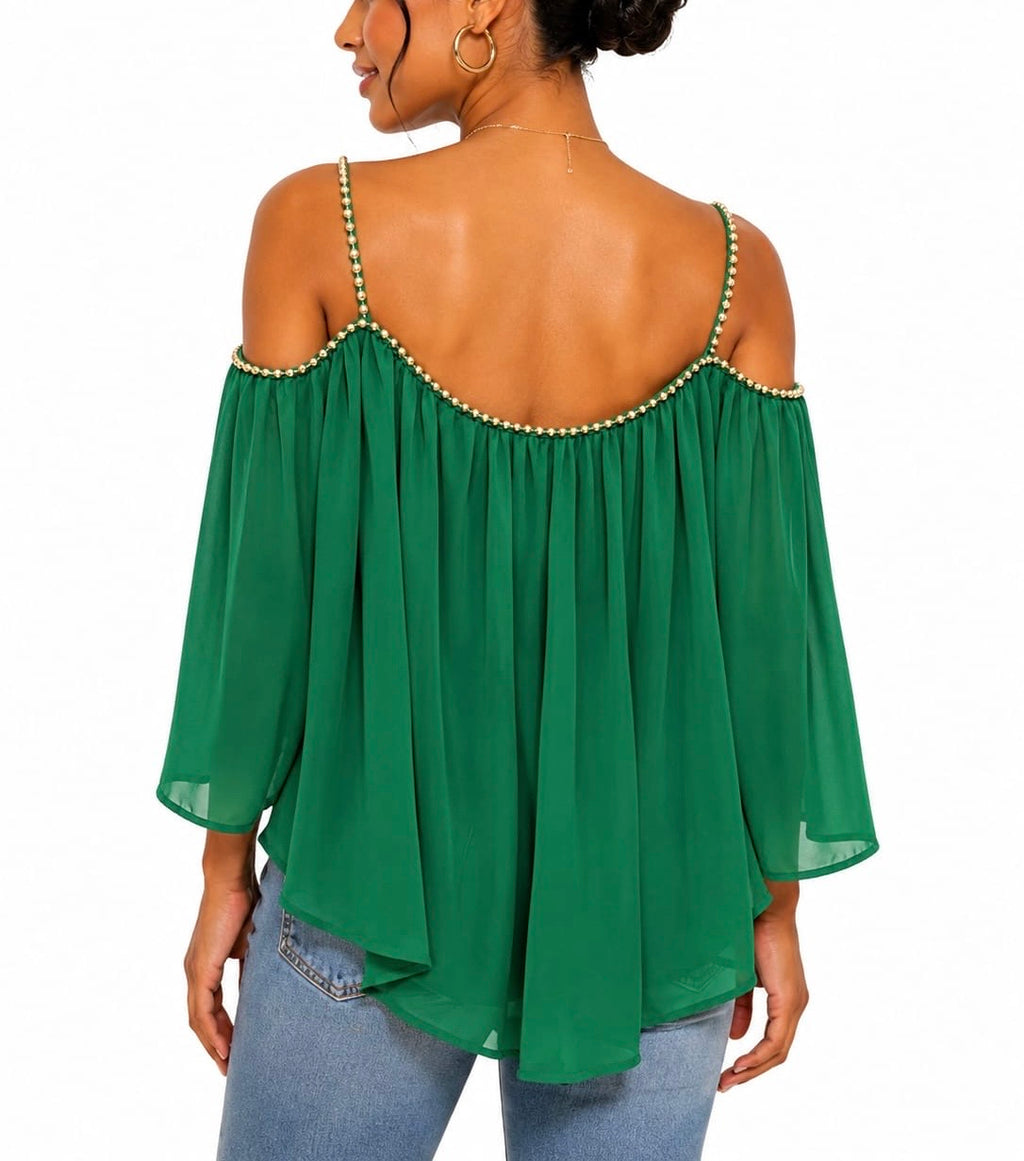 C.O.C Emerald Luxe Studded Top