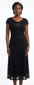 Sangria Black Midi Dress