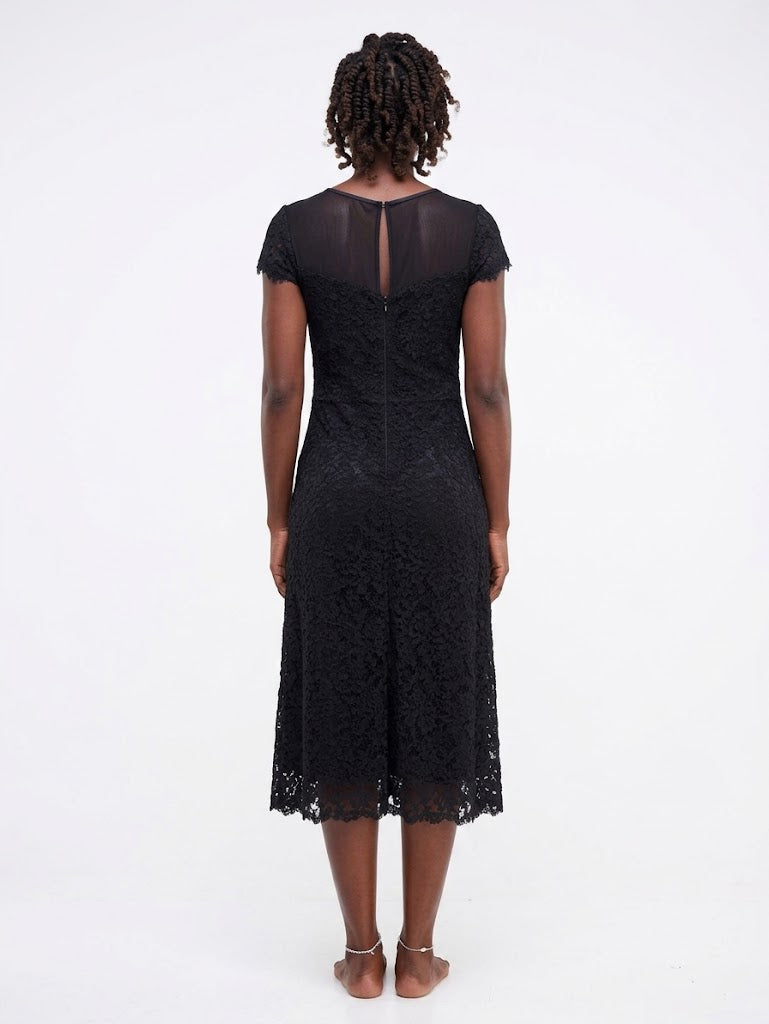 Sangria Black Midi Dress