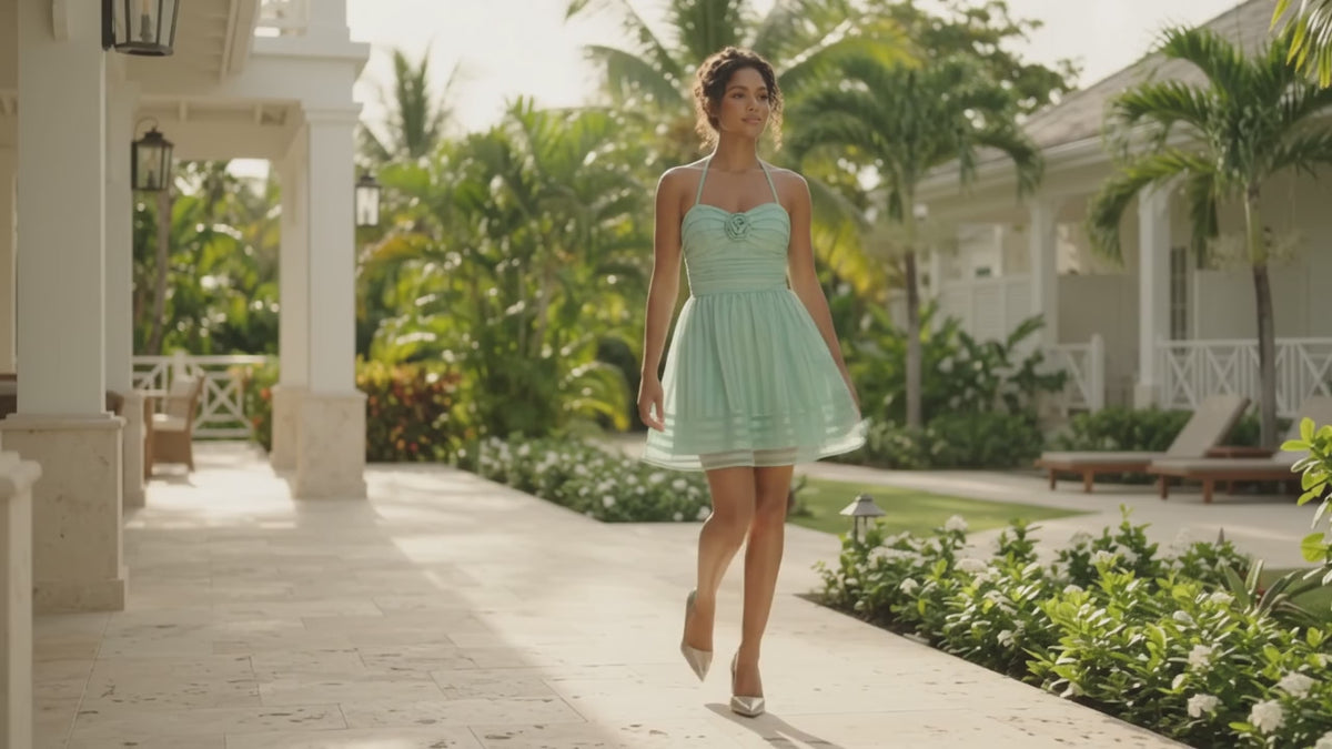 Morgan & Co. Mint Green Mini Dress