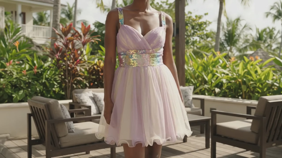 Let's Design Aurora Twilight Sequin Cocktail Dress