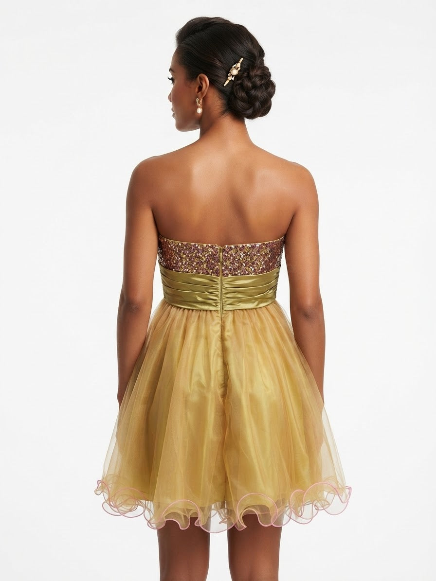 Aspeed USA - Champagne Wishes Sequin Tulle Dress