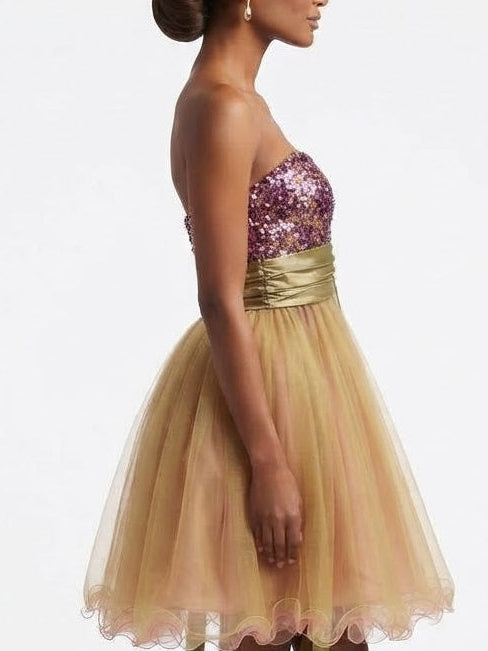 Aspeed USA - Champagne Wishes Sequin Tulle Dress