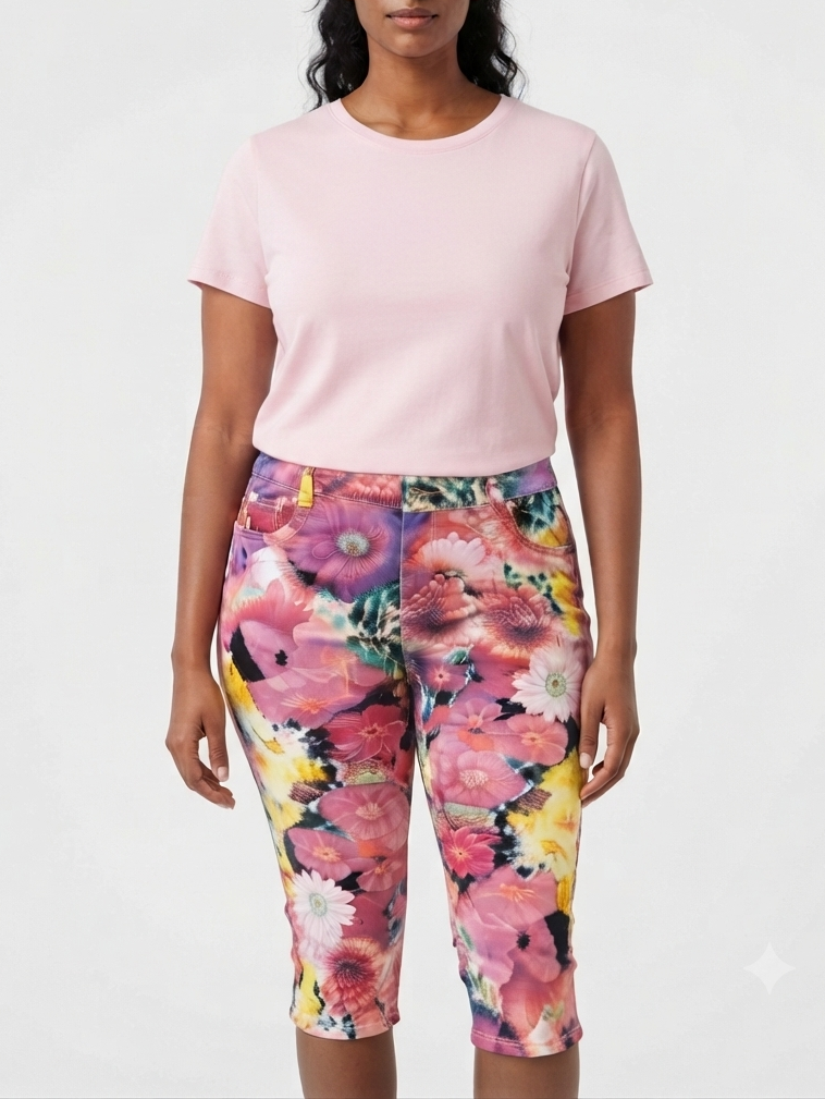 QQMY Floral Capri