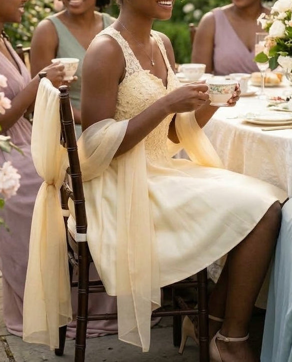 Champagne Elegance Mini Dress