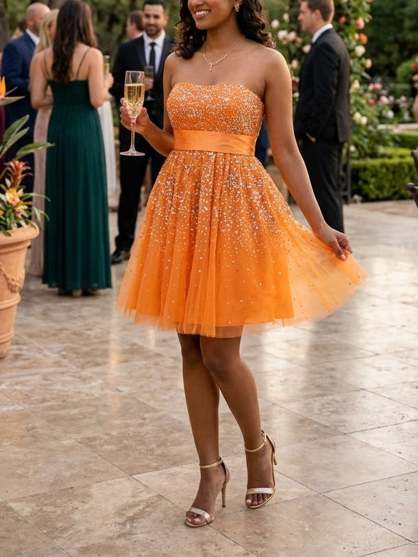 Adrianna Papell Short Bustier Cocktail Dress