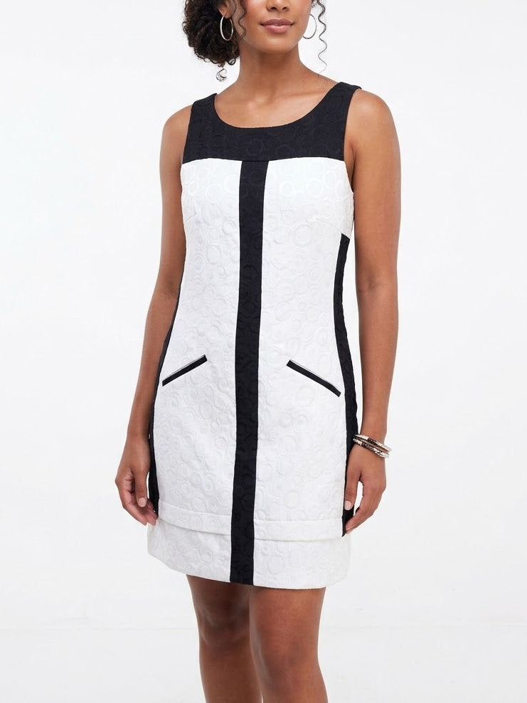 JAX Monochromatic Mod Shift Dress