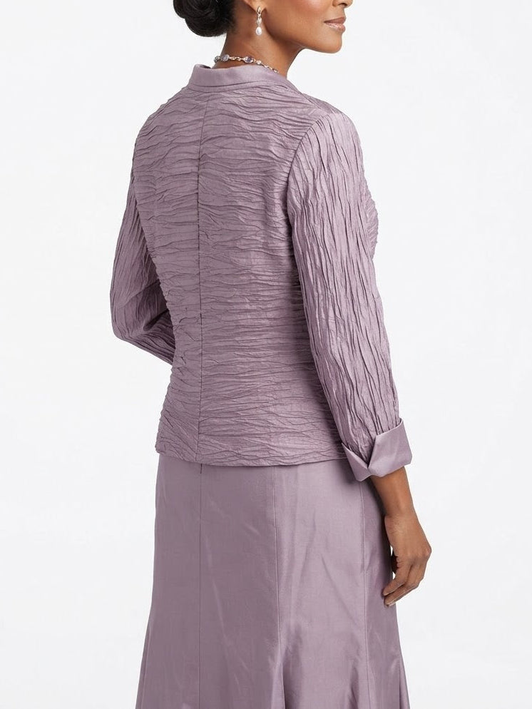 Cachet - Two-piece Satin Skirt Suit
