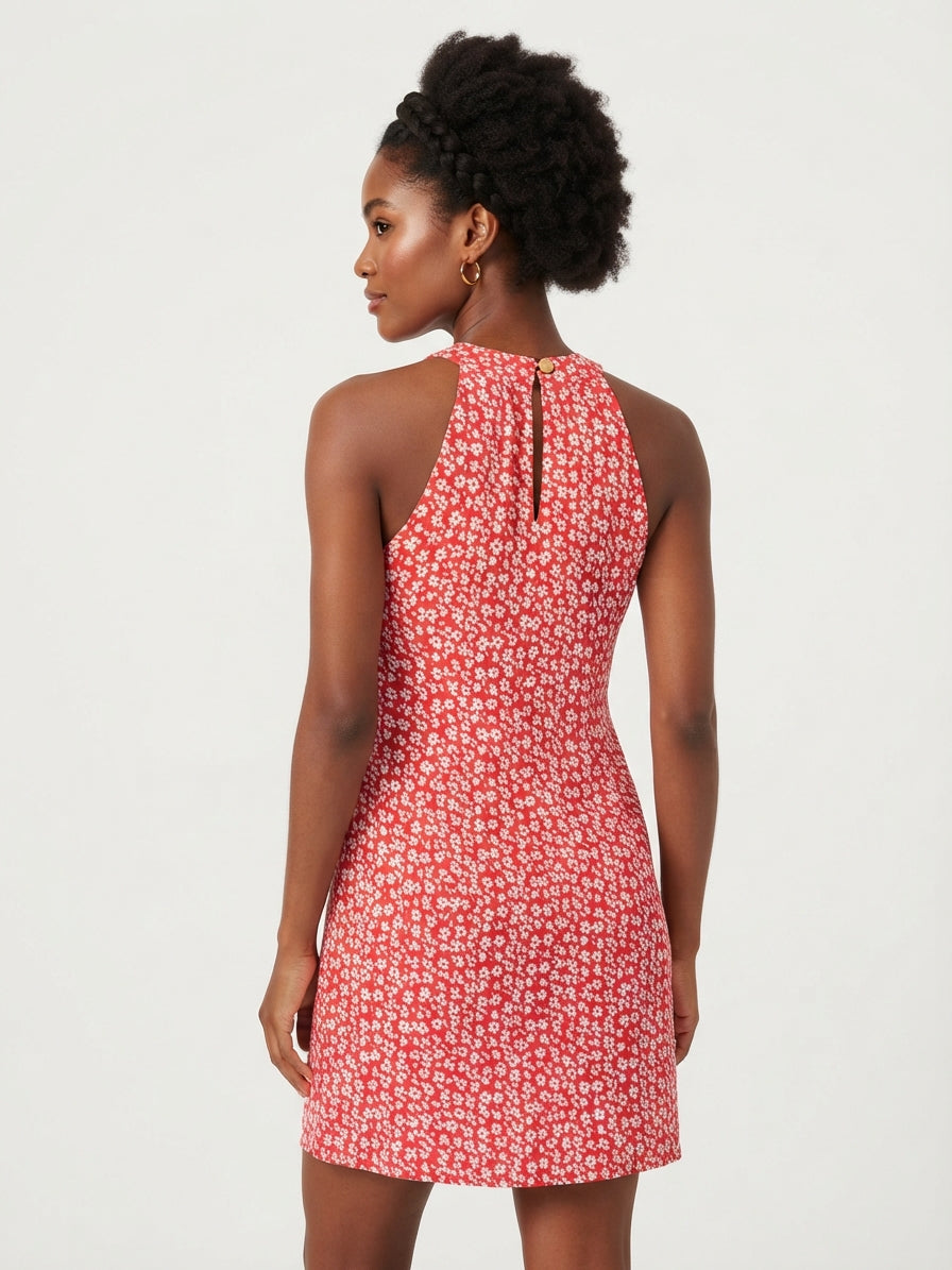 Karl Lagerfeld Floral Halter Sheath Dress