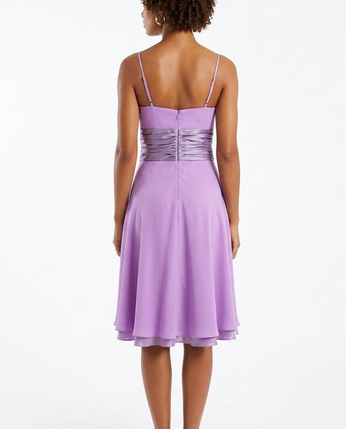 Aspeed - Lavender Dreams Chiffon Cocktail Dress