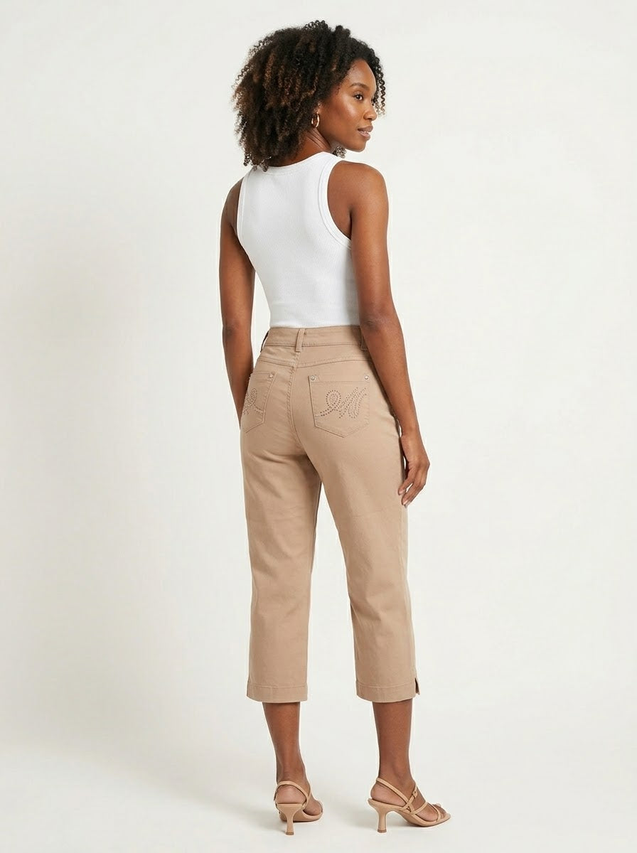 QQMY Classic Side-Slit Capri