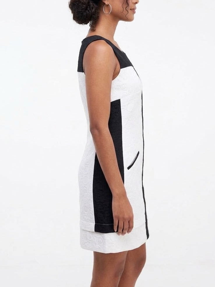JAX Monochromatic Mod Shift Dress