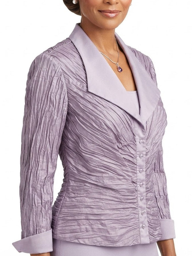 Cachet - Two-piece Satin Skirt Suit