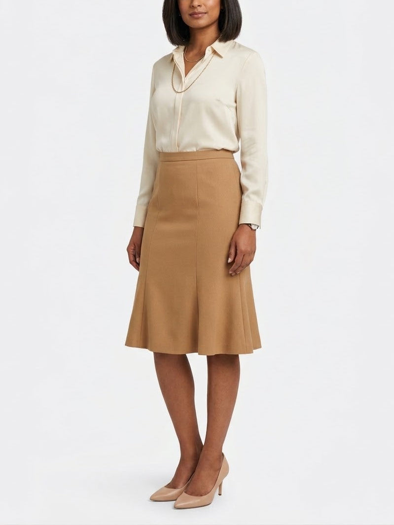 Amber Flared Midi Skirt