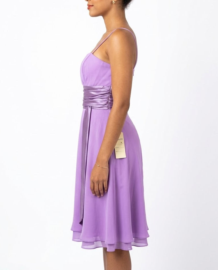 Aspeed - Lavender Dreams Chiffon Cocktail Dress