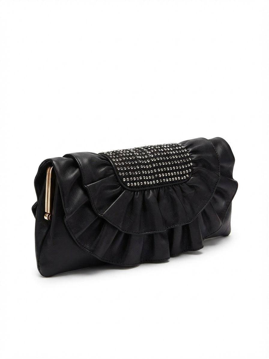 The Bella Starlight Ruffle Clutch