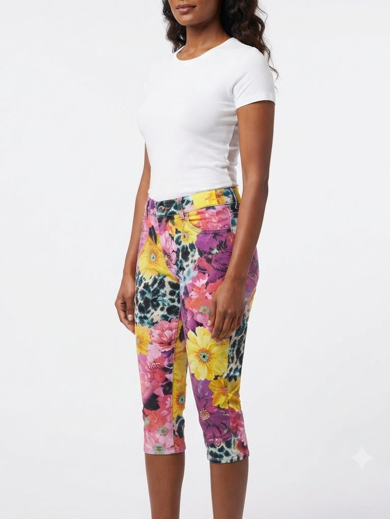QQMY Floral Capri