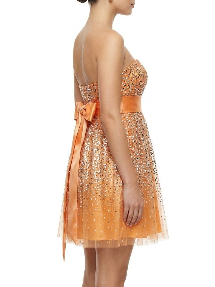 Adrianna Papell Short Bustier Cocktail Dress