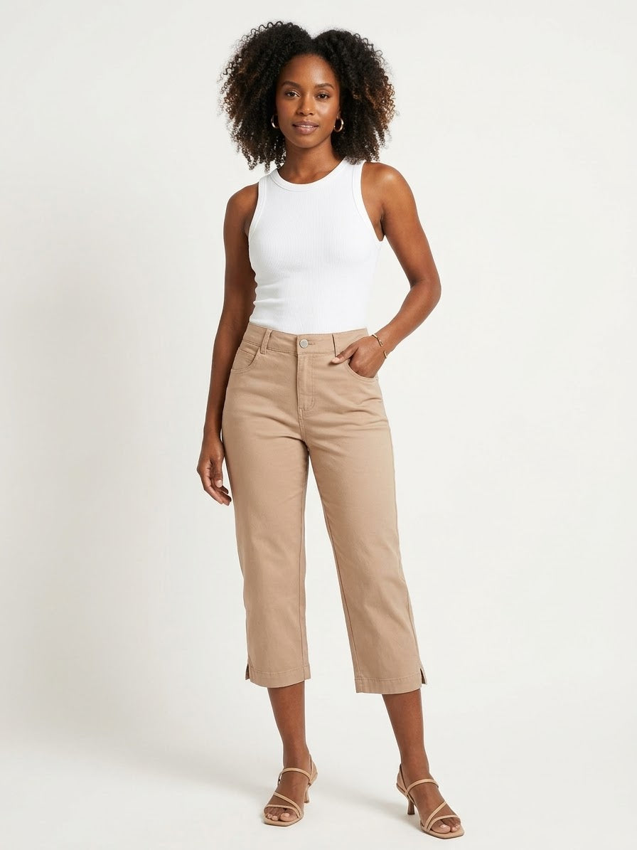 QQMY Classic Side-Slit Capri