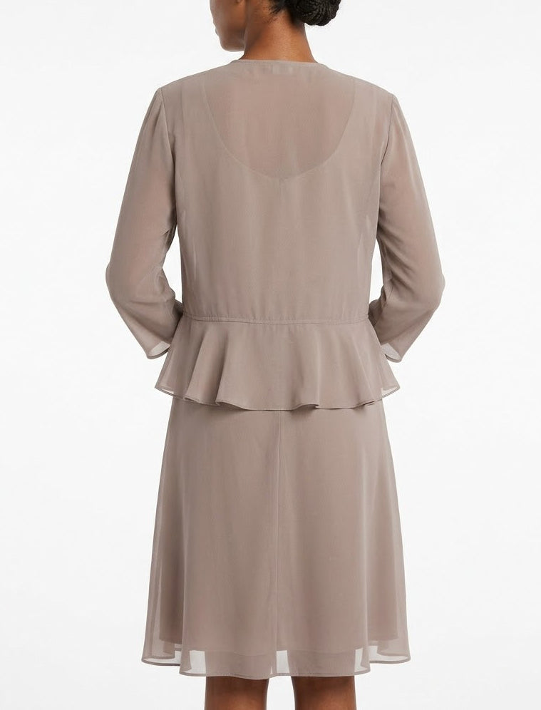 R&M Richards Mocha Two-Piece cocktail dress