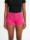 QQ MAX High-Waisted Stretched Denim Shorts