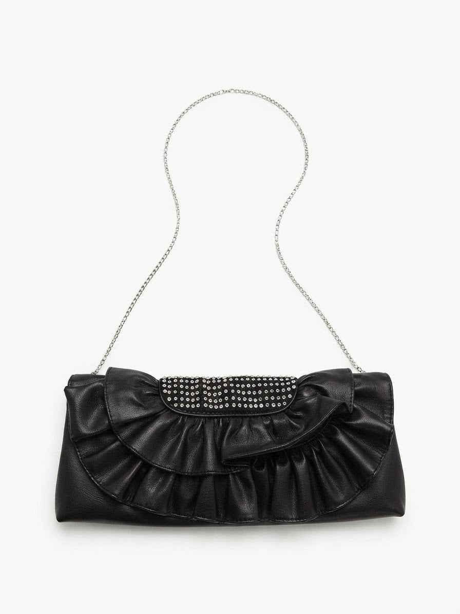 The Bella Starlight Ruffle Clutch