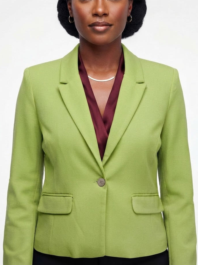 Michel Fashion - Lime Green Fitted Blazer
