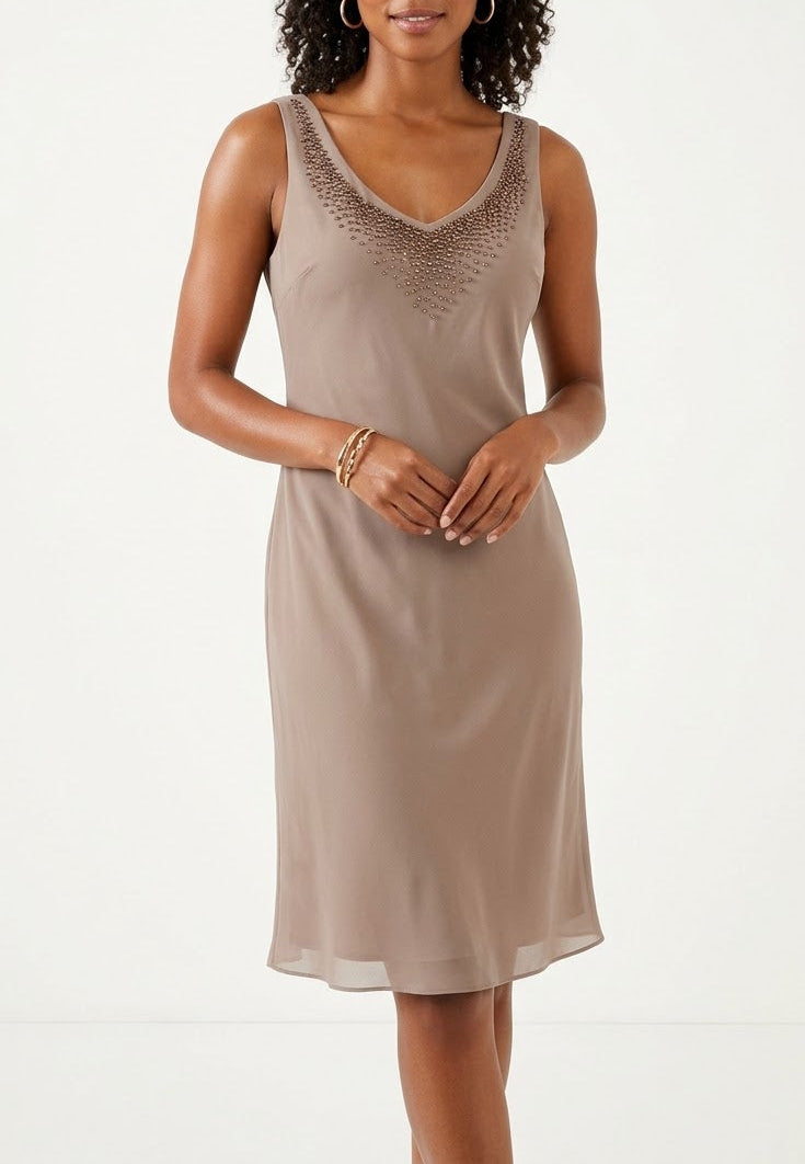 R&M Richards Mocha Two-Piece cocktail dress