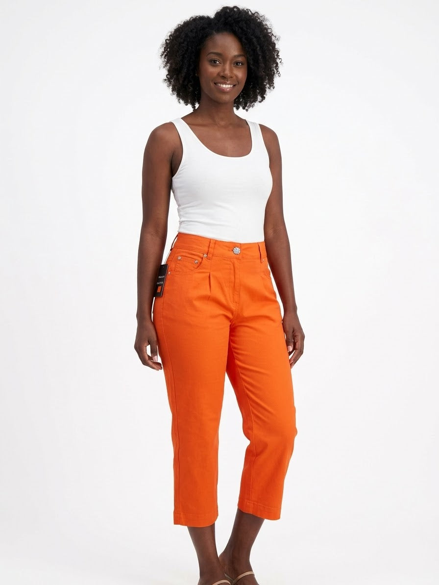 QQMY Classic Side-Slit Capri