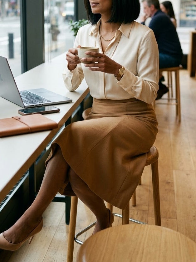 Amber Flared Midi Skirt