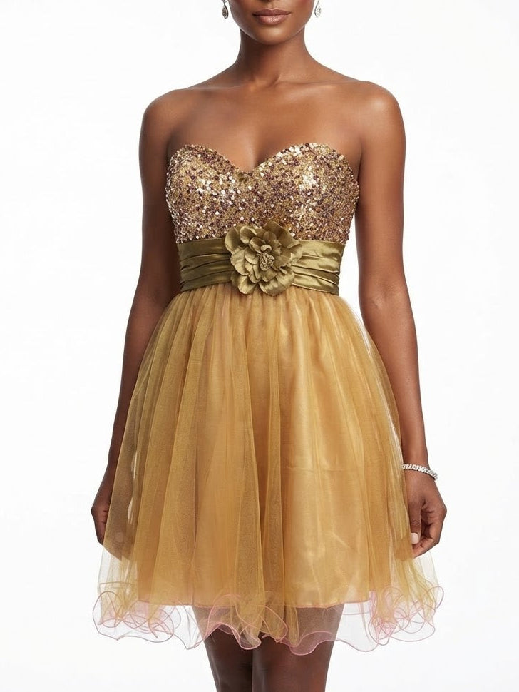 Aspeed USA - Champagne Wishes Sequin Tulle Dress