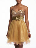 Aspeed USA - Champagne Wishes Sequin Tulle Dress
