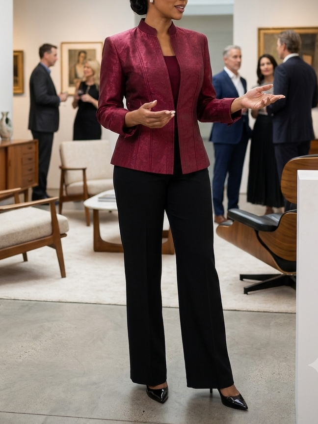 Sharagano Two Piece Pants Suit